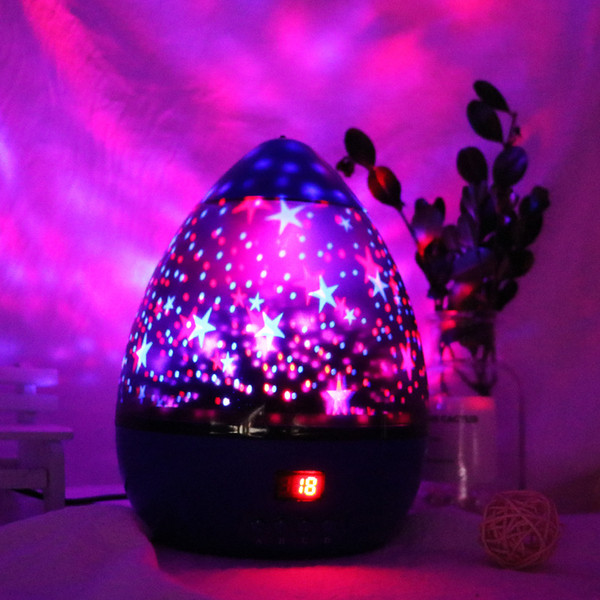 Star projection lamp stars moon colorful rotating USB lights color diamond star projector LED night light