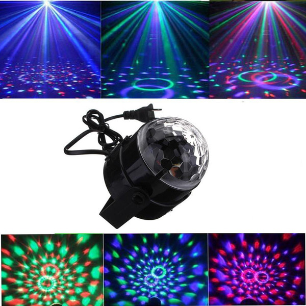 Led rotating stage light crystal light can be self-propelled by voice control to follow the music rhythm fixed rotated by remote control