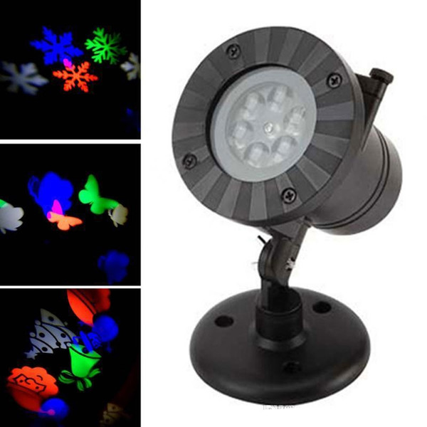 Christmas Halloween projector lamp 12 pattern film projector lamp Outdoor waterproof Christmas decoration lawn lamp lights US/UK/AU/EU Plug