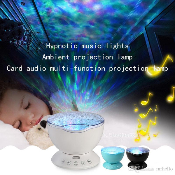 M-05 baby sleep ocean projection lamp 7 color LED night light bedroom projection lamp with remote control