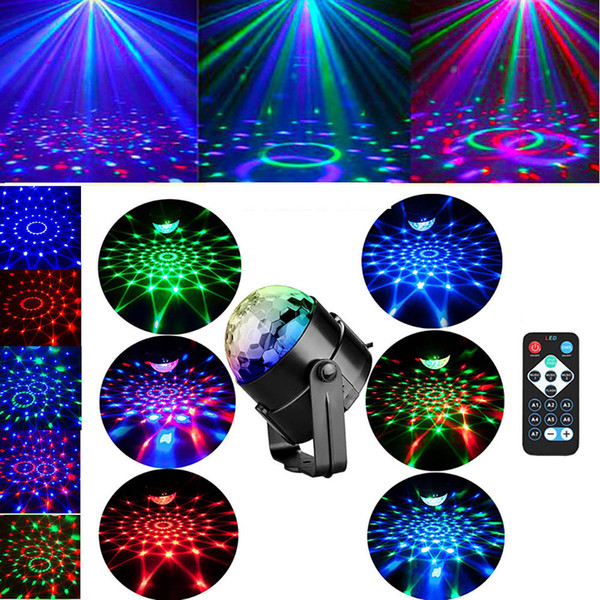 1PCS Stage light led magic ball light led crystal magic ball light led voice control rotating colorful crystal magic ball lighting KTV