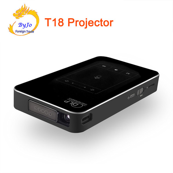 T18 DLP Mini Projector Android 4.4 Handheld WIFI 1G RAM 32G ROM Projector Touch Pad Battery 5000mAh Bluetooth