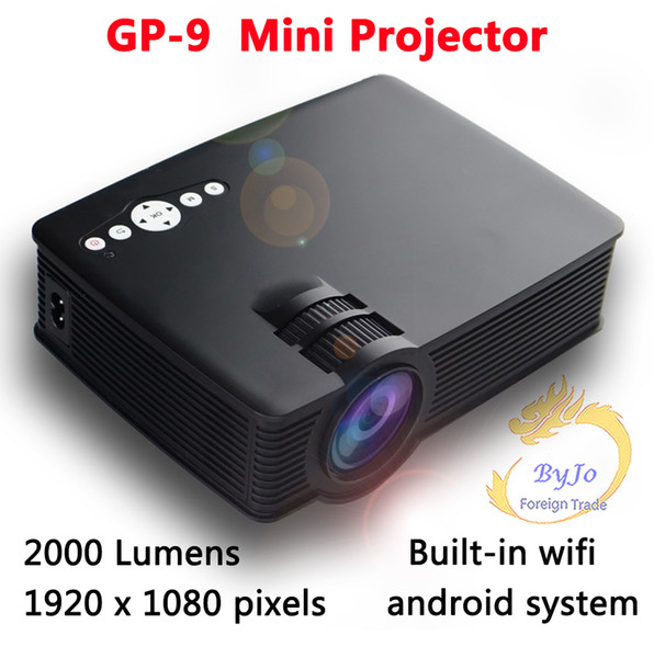 GP-9 Mini Projector LED Projector Built-in android system wifi Full HD 1080P Portable USB Cinema Home Theater Pico LCD Video Mini Projector