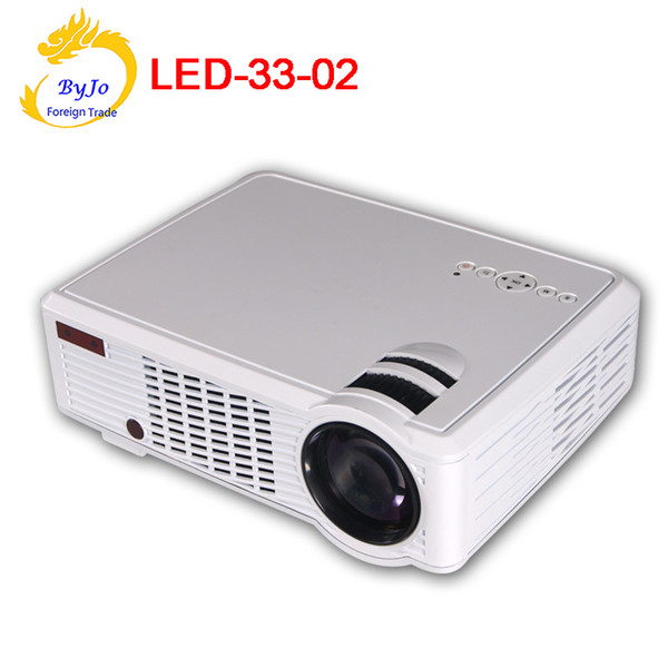 LED 33-02 New released Multimedia Portable LCD LED Projector home theater family projector Support 1080P with USB HDMI VGA