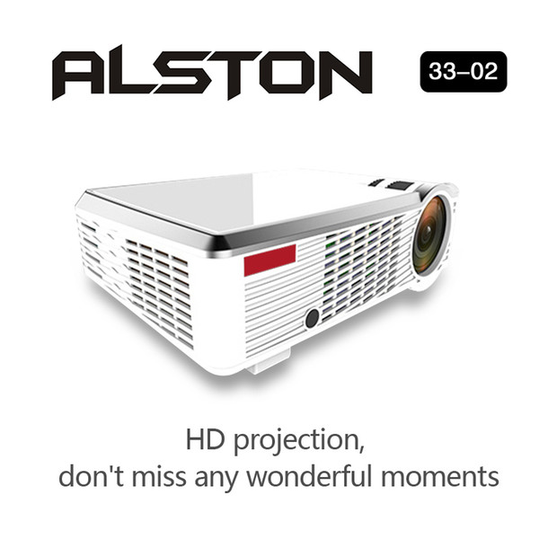 ALSTON 3302 LED Projector HD 1280x720 Android Projector HDMI 3D Home Cinema Proyector With WIFI Bluetooth