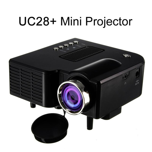 UC28 UC28+ Portable 3D LED Projector Cinema Theater USB/SD/AV HDMI VGA Input Mini Multimedia Entertainment Pocket Beamer Black / White