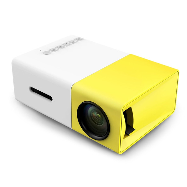 Wholesale-[Genuine] Original YG300 LED Portable Projector 500LM 3.5mm Audio 320x240 Pixel HDMI USB Mini YG-300 Projector Home Media Player