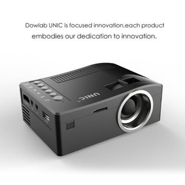 2018 HOT Original Unic UC18 Mini LED Projector Portable Pocket Projectors Multi-media Player Home Theater Game Supports HDMI USB TF Beamer