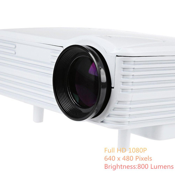 H80 Projector 640 x 480 Pixels 800 Lumens Full HD Projector Home Theater 1080P Projection Mini LED Video Proyector USB HDMI