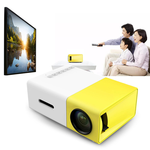 Mini Portable YG300 LED Projector AV SD 400-600LM 3.5mm Audio 320 x 240 Pixels Proyector HDMI USB Home Media Player Beamer Projector