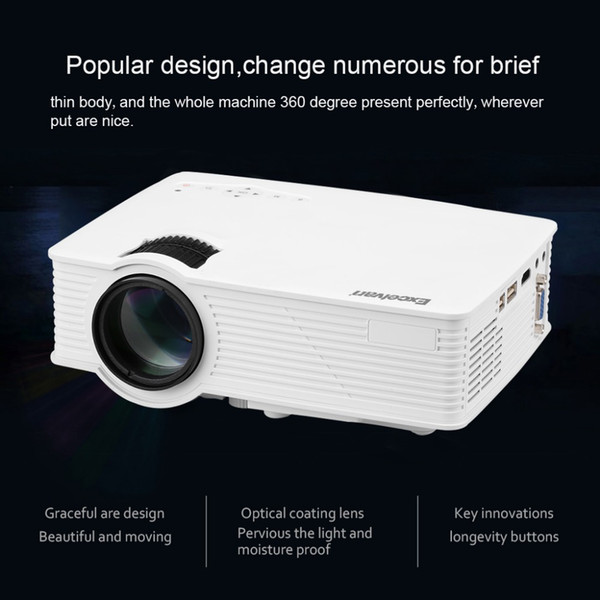 Wholesale-Excelvan GP9 GP-9 EHD09 Portable LED Projector Support 1080P 2000 Lumens Home Cinema HDMI/USB/SD/AV/3.5mm GP9 Projector