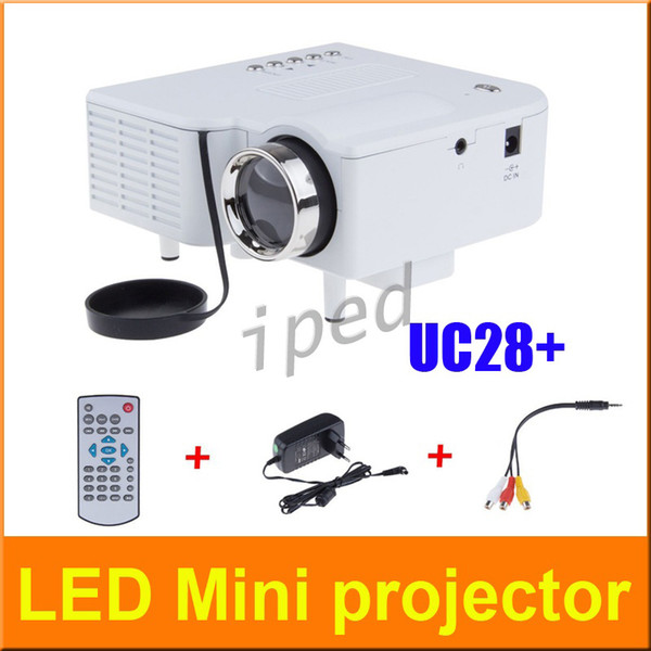 Cheapest 50pcs UC28+ portable pico led mini HDMI video game projector,digital pocket home cinema projetor proyector for 80