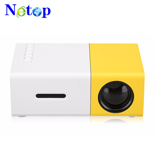 Netop YG300 LED Portable Projector 400-600LM 3.5mm Audio 320 x 240 Pixels YG-300 HDMI USB Mini Projector Home Media Player