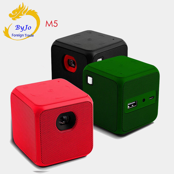 M5 Mini projector Android Dual band WIFI Support wireless synchronization screen Bluetooth 1080P home cinema battery proyector