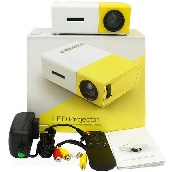 Portable Projector YG300 LED 400-600LM 3.5mm Audio 320 x 240 Pixels YG-300 HDMI USB Mini Projector Home Media Player