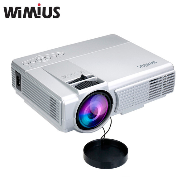 Wholesale- Wimius 1200 Lumens LCD Full HD 1080P Mini Projector for Home Theater Movie Multimedia Video Beamer AV/ VGA/ USB/ SD/ HDMI/TF