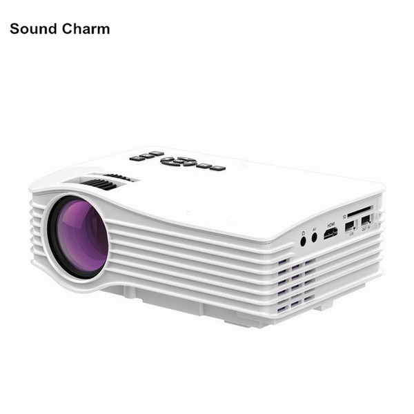 Wholesale- Mini Projector Max 130inch hd Portable LED Projector with HDMI USB Proyector Home Theater Beame UC36 free shipping