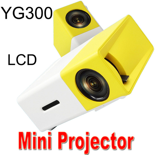 YG300 LCD LED Portable Projector Mini 400-600LM 3.5mm Audio Media LED Lamp Player HDMI USB Player Best Home Protector Cradle Design XTY-1