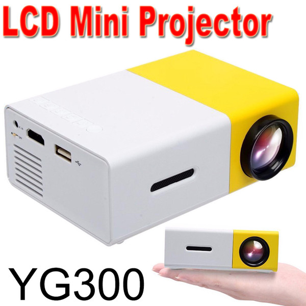 YG300 LCD LED Portable Projector Mini 400-600LM 3.5mm Audio Media LED Lamp Player HDMI USB Player Best Home Protector Cradle Design XTY-1