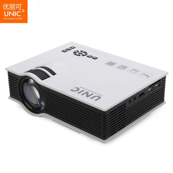 Wholesale- Profession UNIC UC40 UC40+ Projector Mini Portable 3D HDMI Home Theater Beamer Multimedia Projector Full HD 1080P Video Player