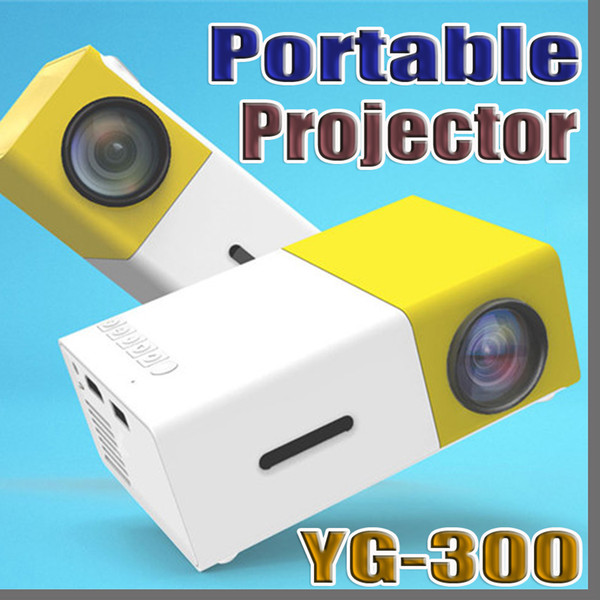 YG300 YG-300 LCD LED Portable Projector Mini 400-600LM 1080p Video 320 x 240 Pixel Media LED Lamp Player Best Home Protector Cradle Design