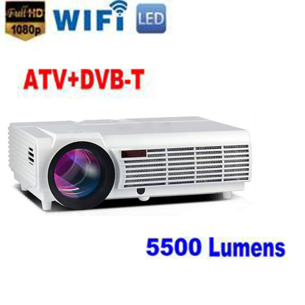 Factory Price !!! LED96 5500lumens Video HDMI USB TV 1280x800 Full HD 1080P Home Theater 3D LED projector Projetor proyector beamer DHL