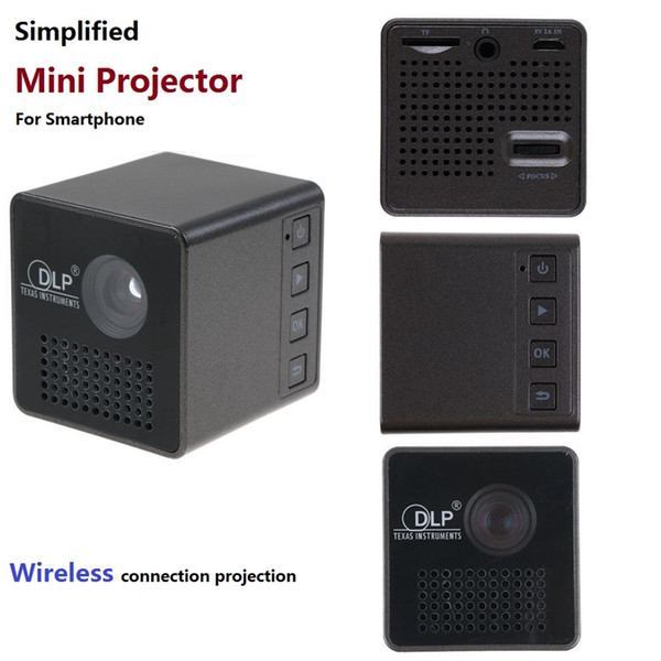 Mini LED Projector Portable Simplifide Projector Wireless Connection Air Sharing Home Theater Projector Video For Smartphone PC