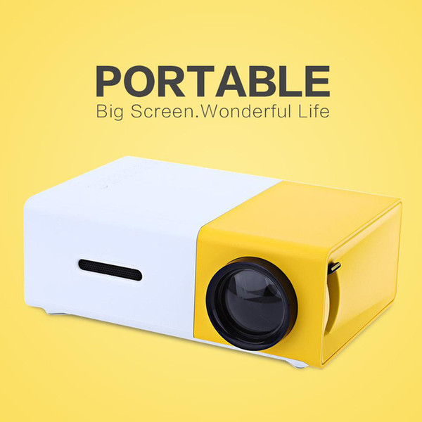 Portable Projector YG300 LED 400-600LM 3.5mm Audio 320 x 240 Pixels YG-300 HDMI USB Mini Projector Home Media Player