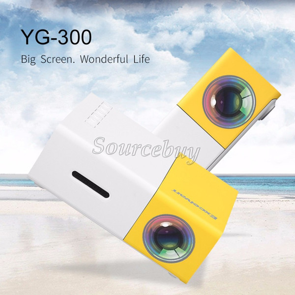 Free DHL Portable Theater YG300 Mini Projector with AV USB VGA HDMI SD Card Slot Advanced Cooling System Multimedia Home Cinema Proyector