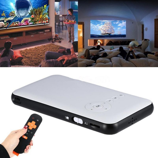 Android 4.4 Mini WiFi Bluetooth DLP Home Theater Projector+Smart TV Box 16G O7Y0 Home Multimedia Cinema LED Projector