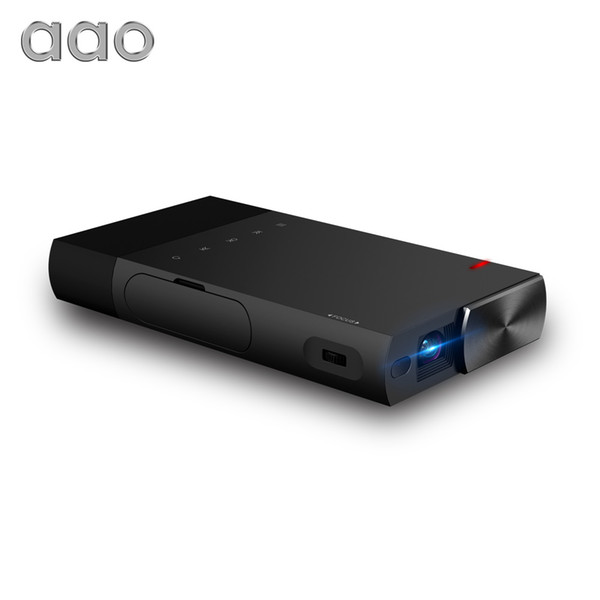 AAO 5200mAh Builtin Battery DLP S1 Portable Mini Projector 1500Lumens Sync Wired Display For 1080P Home Theater With HDMI USB TF