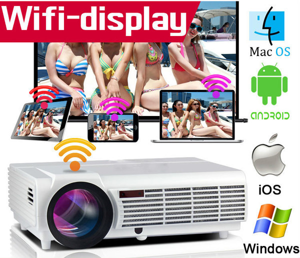 HD Projector LCD Led Full Hd 3d Android Wifi Projecteur LED96 Real 3000lumens 1280x800 Cinema Video HDMI USB VGA TV Home Theater Proyector