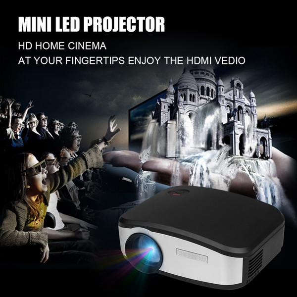 Wholesale-CHEERLUX C6 Mini LED&LCD Projector 800x480 Pixels 1200 Lumens Home Theater HDMI/USB/VGA/AV/TV Proyector For