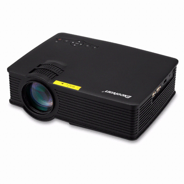 Excelvan EHD09 Mini LED Projector 800x480 Pixels Home Cinema Theater HDMI/USB/USB(5V)/SD/AV/3.5mm with HDMI Cable EU Plug Black