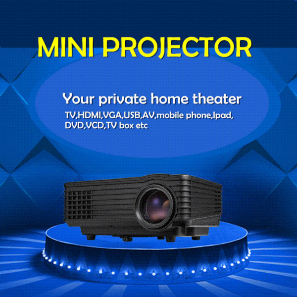 Mini Portable Projector Home Cinema projector Long life LED lamp Full HD 1080P Support 5.1 Stereo Audio Output