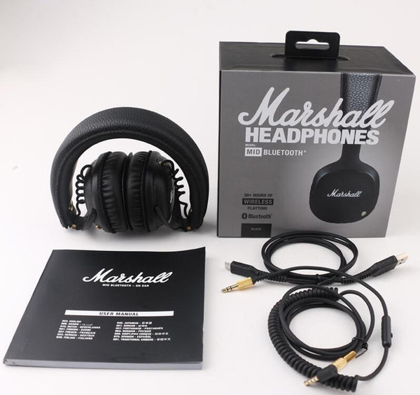 Marshall MID Bluetooth Headphones With Mic Deep Bass DJ Hi-Fi Headset Professional Marshall Headphones Wireless headsets