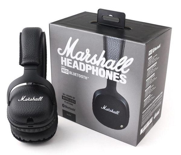 2018 Marshall MID Bluetooth Headphones With Mic Deep Bass DJ Hi-Fi Headset Professional Marshall Headphones Wireless headsets DHL Shipping