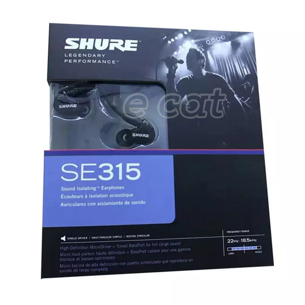 2018 Refurbished SE315 Earphones in-ear Earphone SE215 Noise Cancelling Ear buds with MIC and Remote Edition earphones