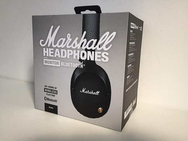 NICE Sounds MARSHALL MONITOR Bluetooth Headphones Hi-Fi Prowess Wireless Bluetooth Heavy-Duty Cast Metal Hinge Extreme Comfort Experience