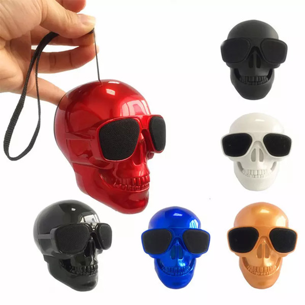 Skulls Speakers Bluetooth Wireless Speakers Plating Ghosthead Bone Bluetooth Mega Bass Stereo Spoofs with Retail Package