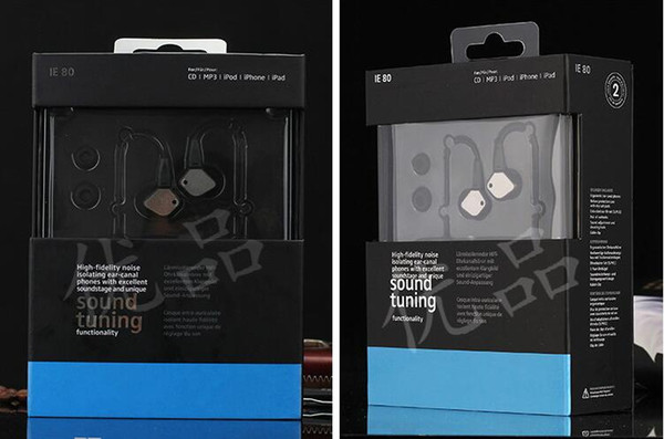 Refurbished SENNHEISER IE80 Earphones Headphones With MIC IN-EAR Headphones Headsets With High Quality Stereo Sound With Retail Box