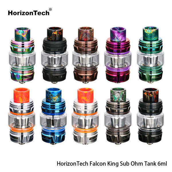 Horizontech Falcon King Tank Atomizer Bulb Version 6ml Bubble Glass Sub Ohm Atomizer For Original Horizon Mech Coil 100% Genuine