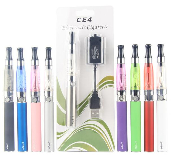 CE4 ego starter kit CE4 Electronic Cigarette Blister kits e cig 650mah 900mah 1100mah EGO-T battery blister case Clearomizer E-cigarette