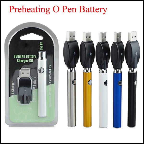 Preheat Battery 350mAh Preheating Battery 3.4V 3.7V 4.0V CE3 vape O pen with wireless Charger for wax oil tank