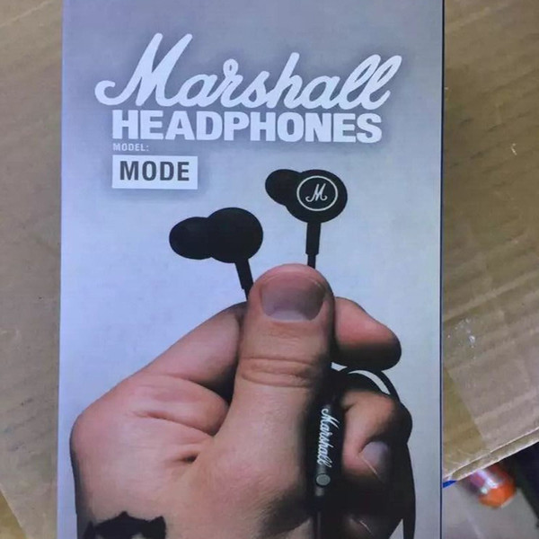 Marshall MODE Headphones In Ear Headset Black Earphones With Mic HiFi Ear Buds Headphones Universal For Mobile Phones