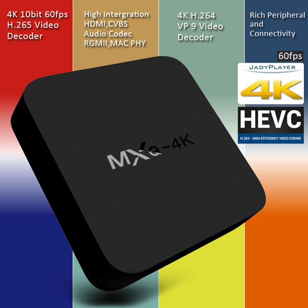 Android 7.1 TV BOX MXQ-4K allwinner H3 Quad Core 1GB/8GB 2.4GWIFI Smart set top box