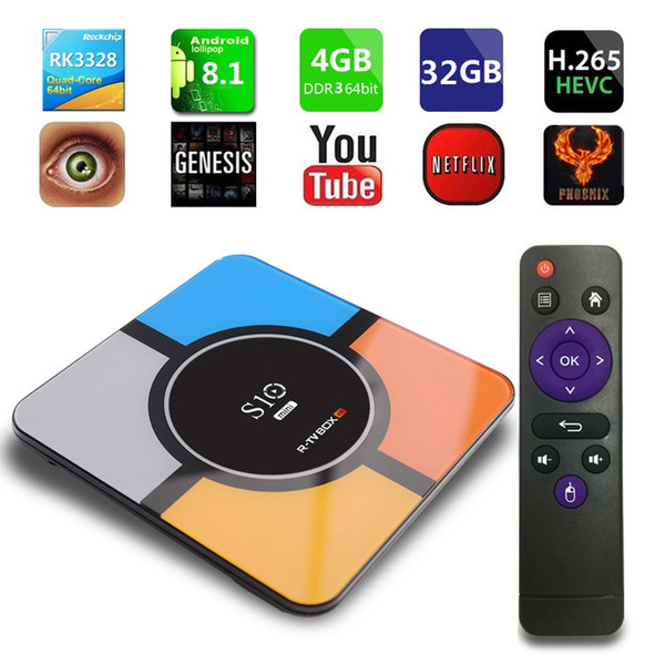 Latest android 9.0 TV BOX S10 mini RK3328 Quad-core 4GB/32GB 2.4GWIFI HDMI&USB3.0 H.265 smart media player