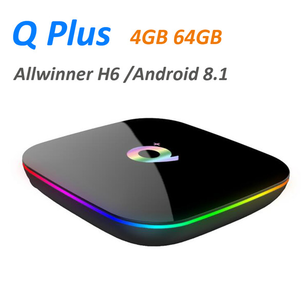 Q+ Plus Android 8.1 Smart TV box H6 Quadcore USB3.0 2.4GHz HDMI 2.0 6K h.265 for MI BOX xiaomi tv