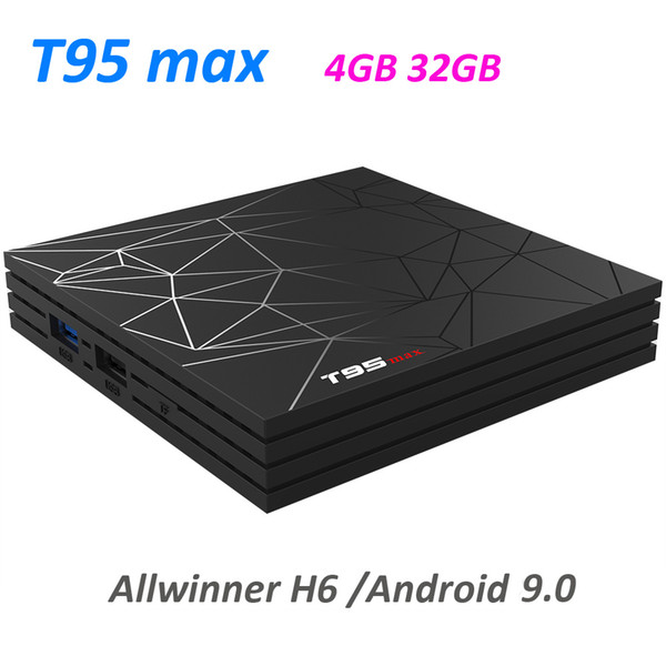 T95 MAX Android 9.0 TV Box 4GB 32GB Smart Set top box H6 H.265 4K Netflix media player T95 PK TX6