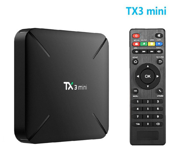 TX3 Mini Smart TV Box Android 7.1 Streaming Media Player Amlogic S905W Quad Core 2GB 16GB Wifi Mini PC 4K Miracast DLNA NTSC